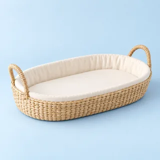 Woven baby changing basket